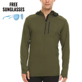 Men's Microweight Merino Wool 1/4 Zip Sun Hoodie