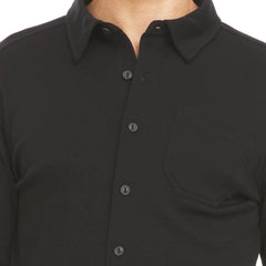 Men's Midweight 100% Merino Wool Button-Down Shirt