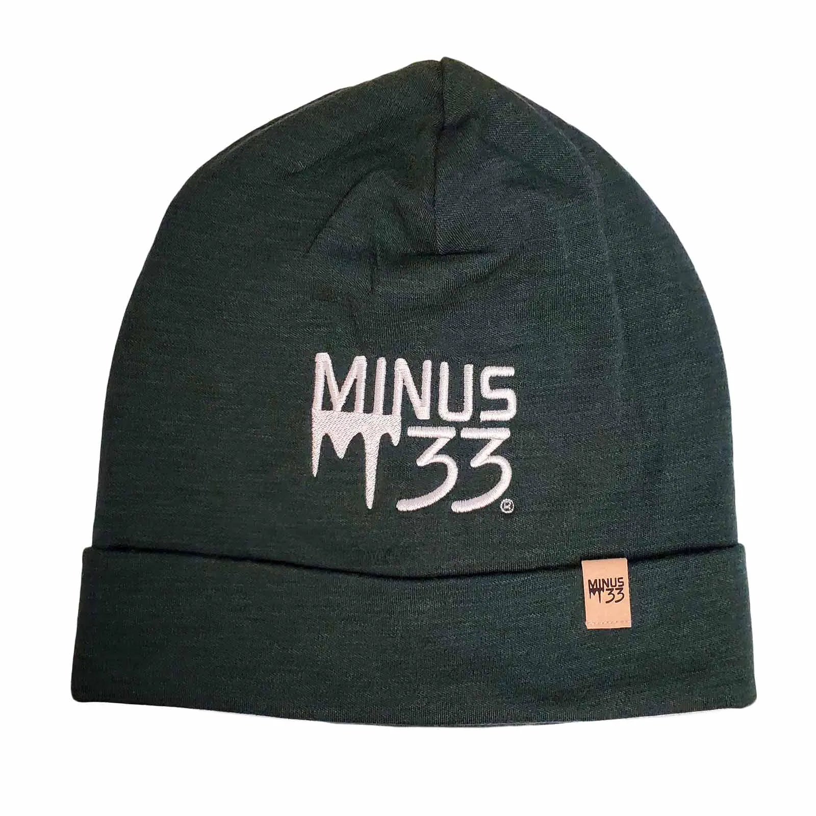 Lightweight Minus33 Logo Ridge Cuff Beanie - 100% Merino Wool