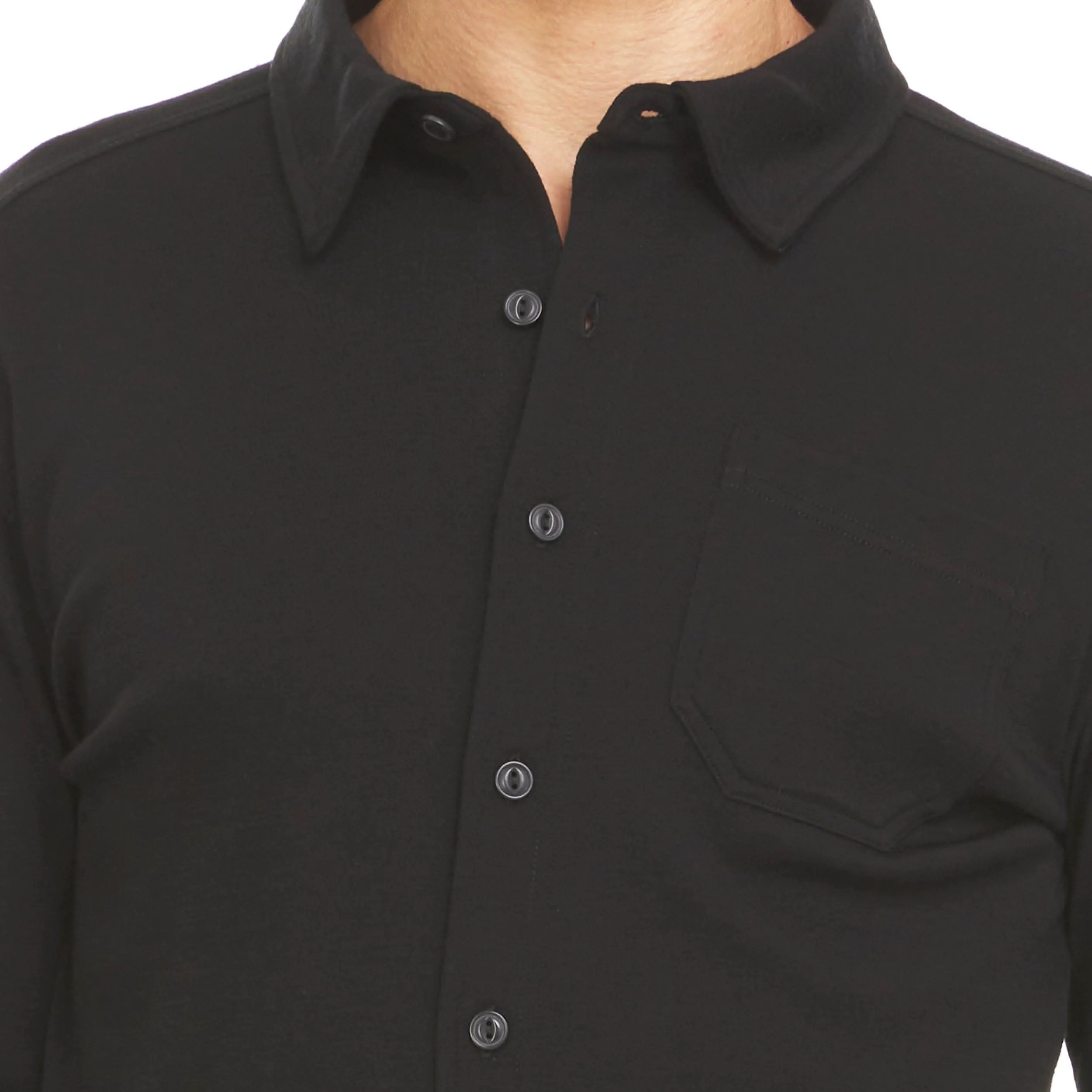 Men's Midweight 100% Merino Wool Button-Down Shirt