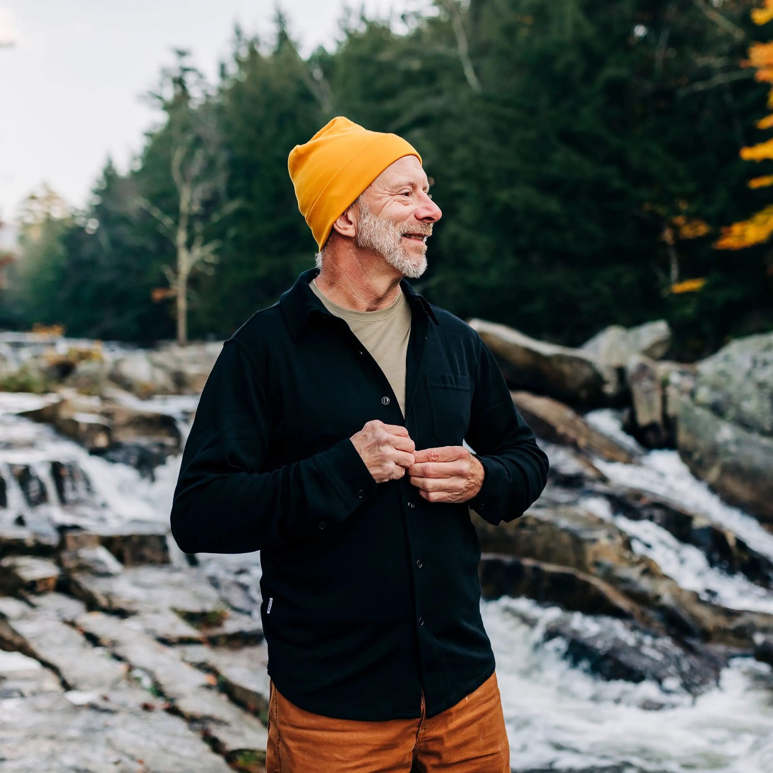 Men's Midweight 100% Merino Wool Button-Down Shirt
