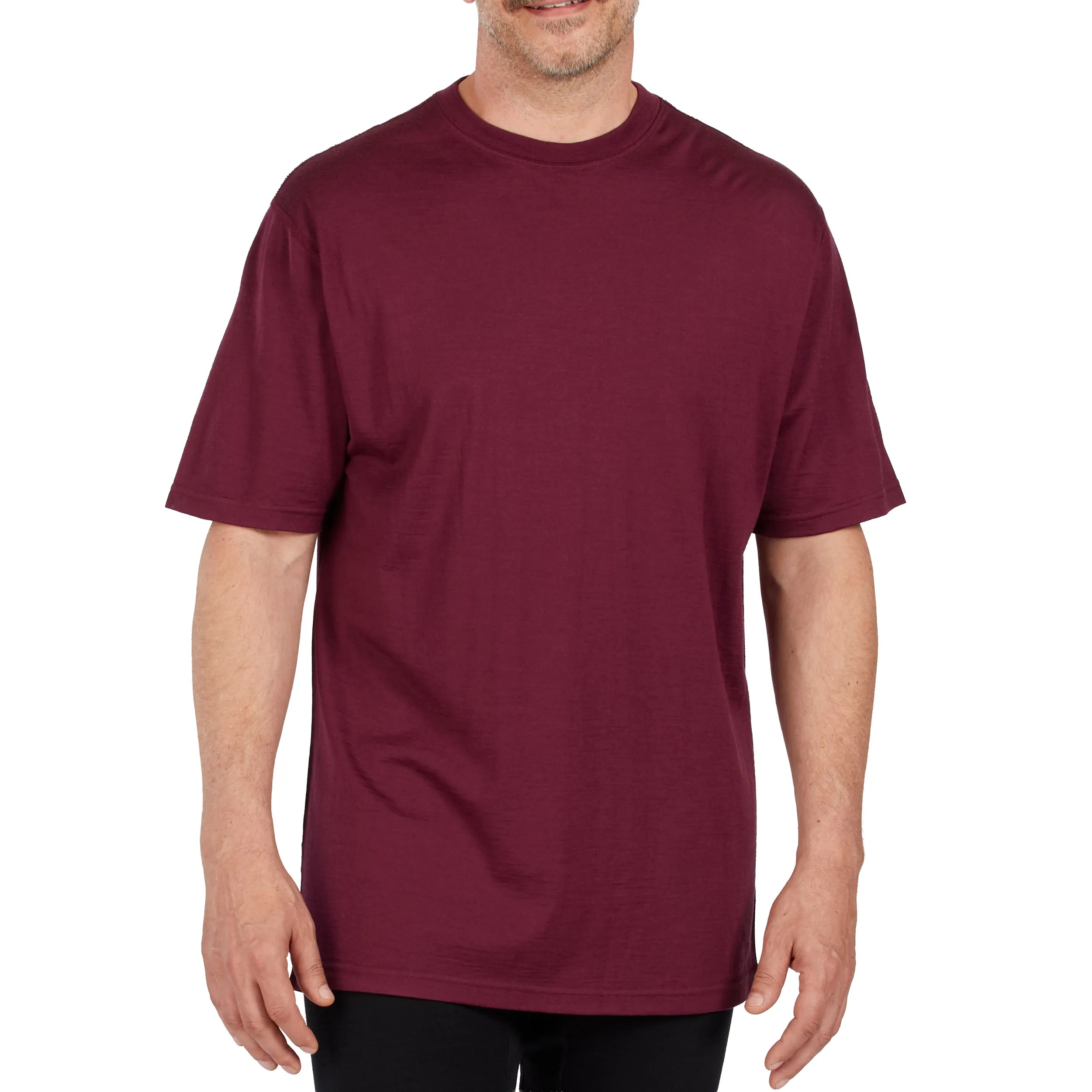 Lightweight Men's Wool T Shirt Crew - 100% Merino Wool