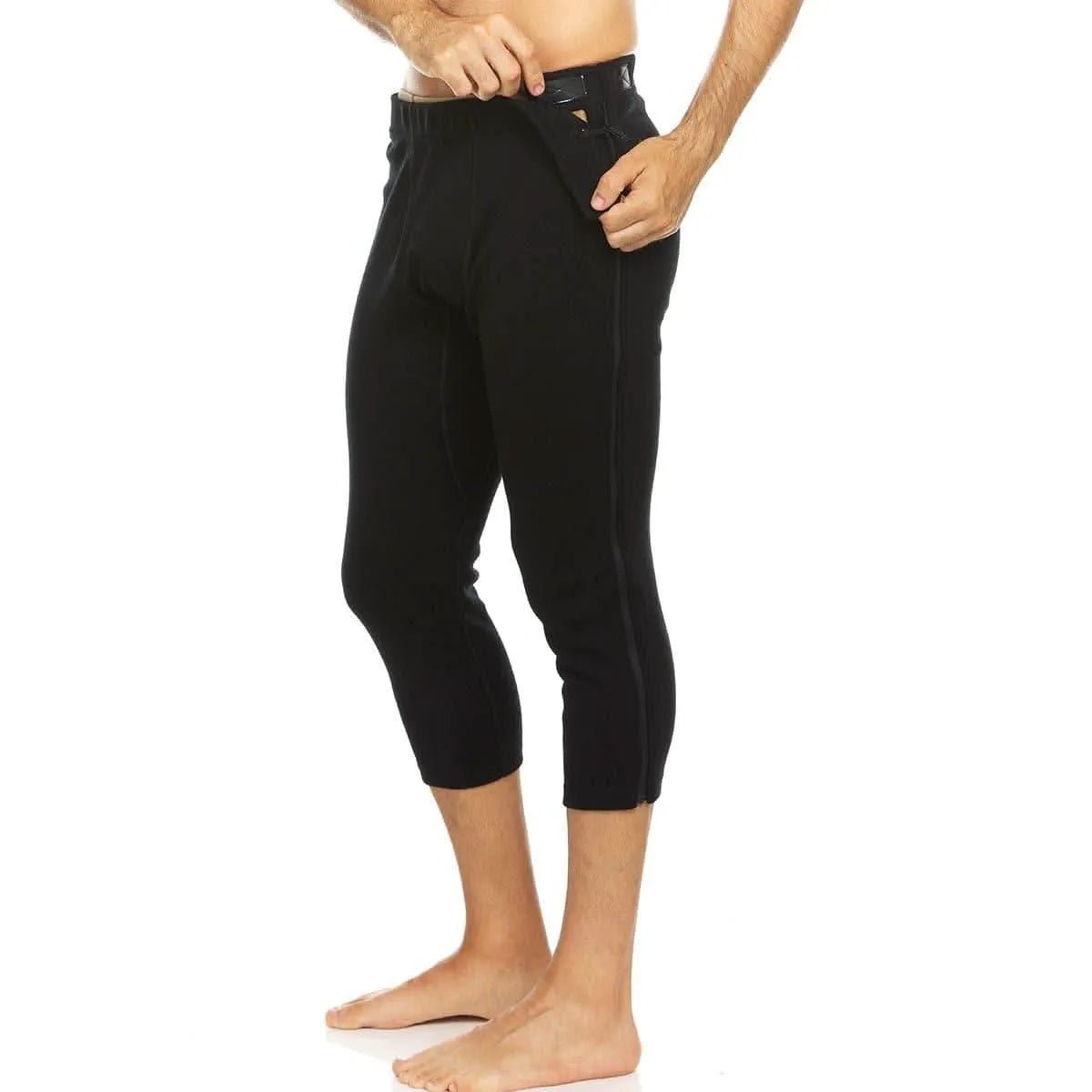 Heavyweight Wool Zip-Off Bottoms 3/4 length - 100% Merino Wool