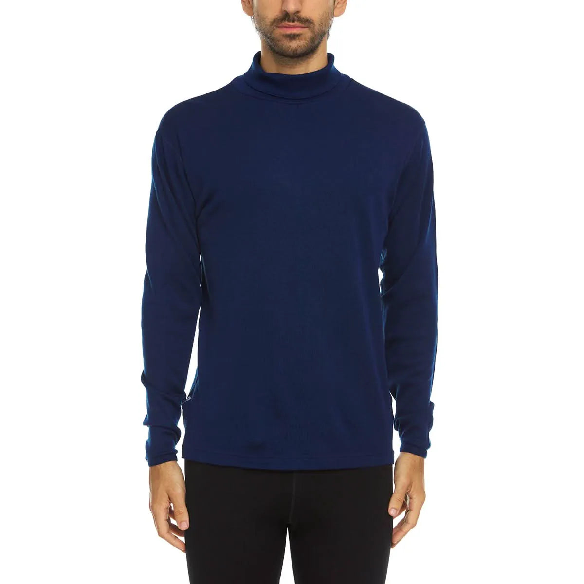Midweight Men's Wool Turtleneck - 100% Merino Wool