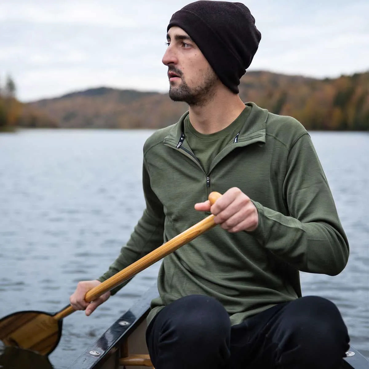 Men's Midweight Merino Wool 1/4 Zip Sweater