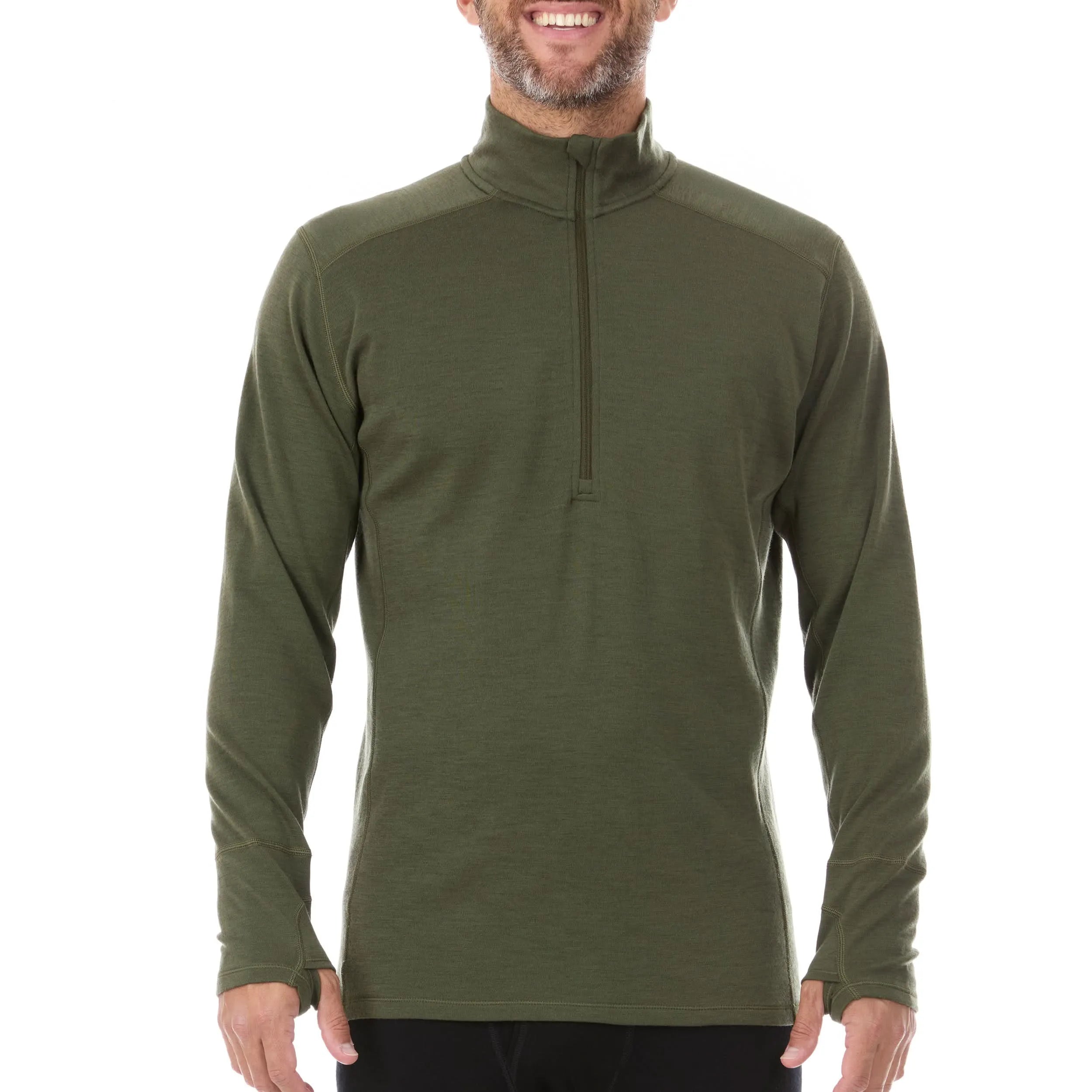 Men's Midweight Merino Wool 1/4 Zip Sweater