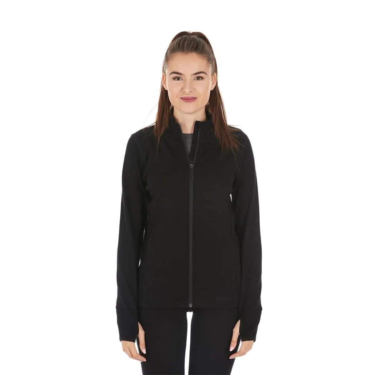 Women's Heavyweight Wool Full-Zip Sweater Top - 100% Merino Wool