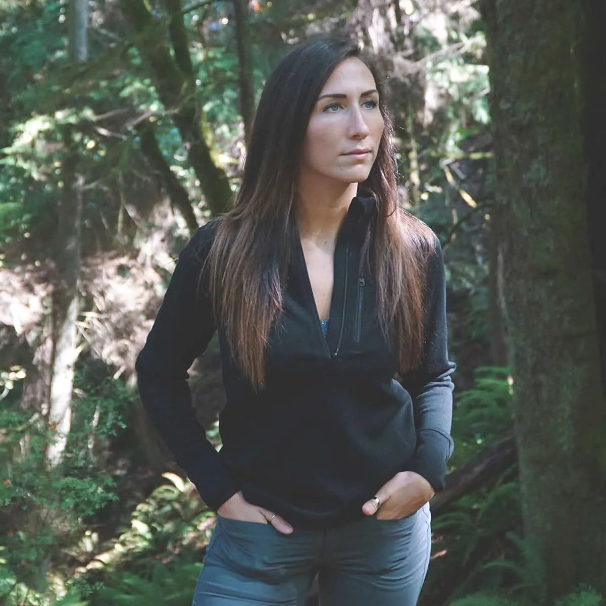 Women's Heavyweight Merino Wool 1/4 Zip Top - 100% Pure Wool