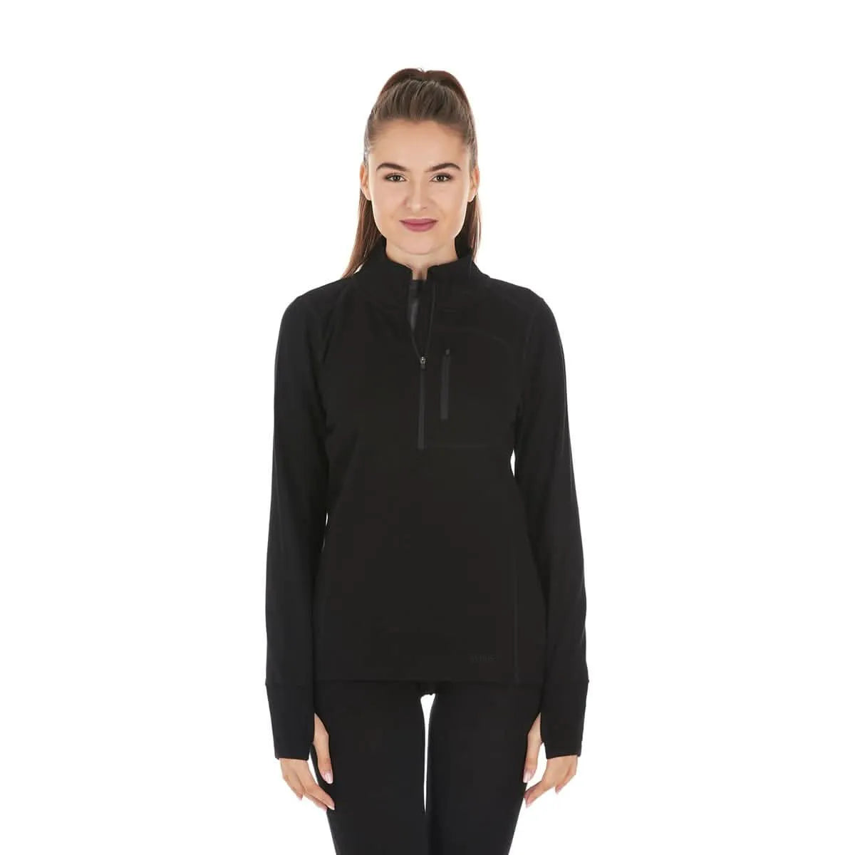 Women's Heavyweight Merino Wool 1/4 Zip Top - 100% Pure Wool