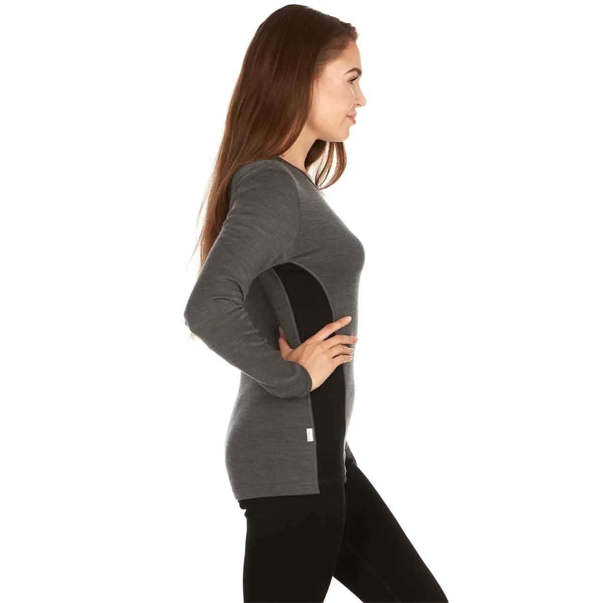 Midweight Women's Wool Crew Top - 100% Merino Wool