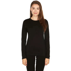 Women's Heavyweight 100% Merino Wool Thermal Base Layer Crew Top
