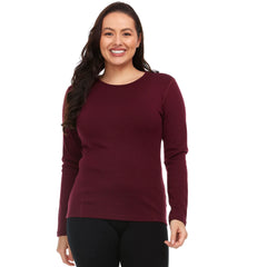 Women's Heavyweight 100% Merino Wool Thermal Base Layer Crew Top