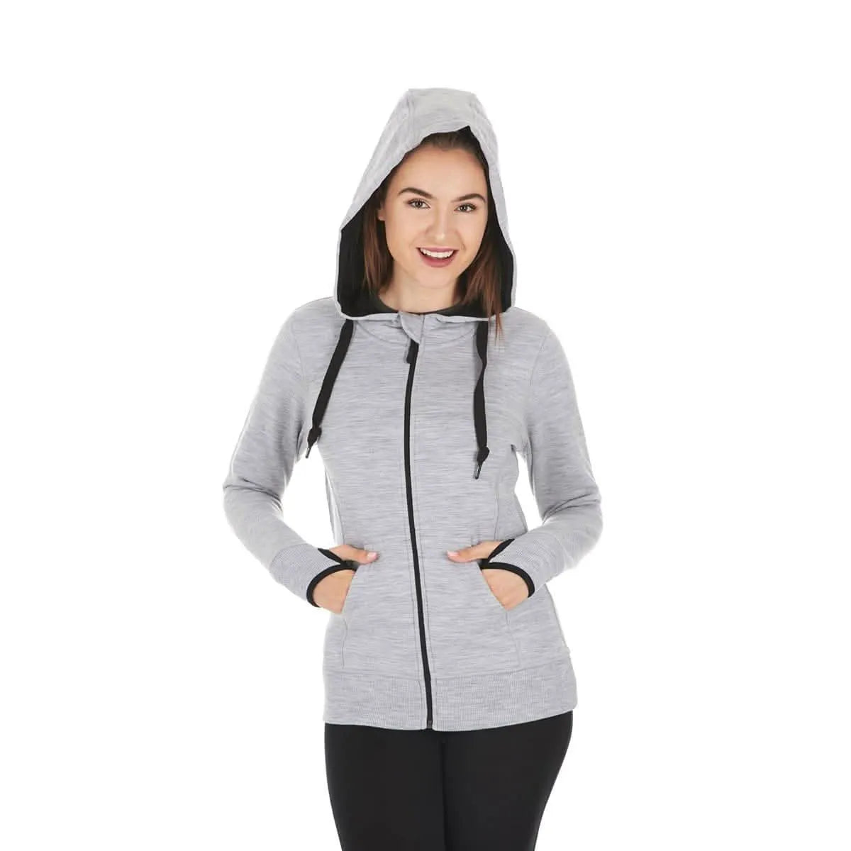 Women's Heavyweight Brushed Merino Wool Full-Zip Hoodie
