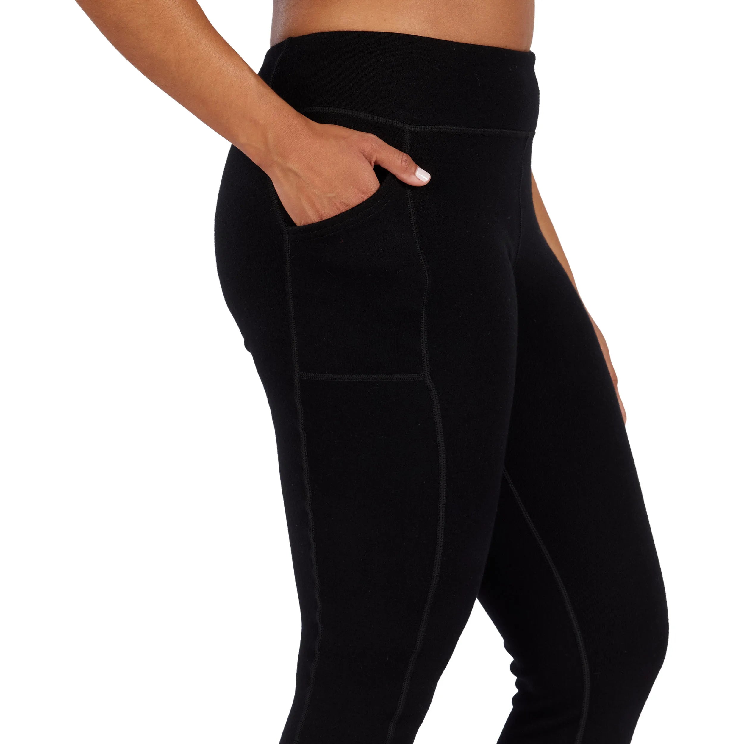 Women's Heavyweight Merino Wool Thermal Leggings - 100% Natural Base Layer Bottom