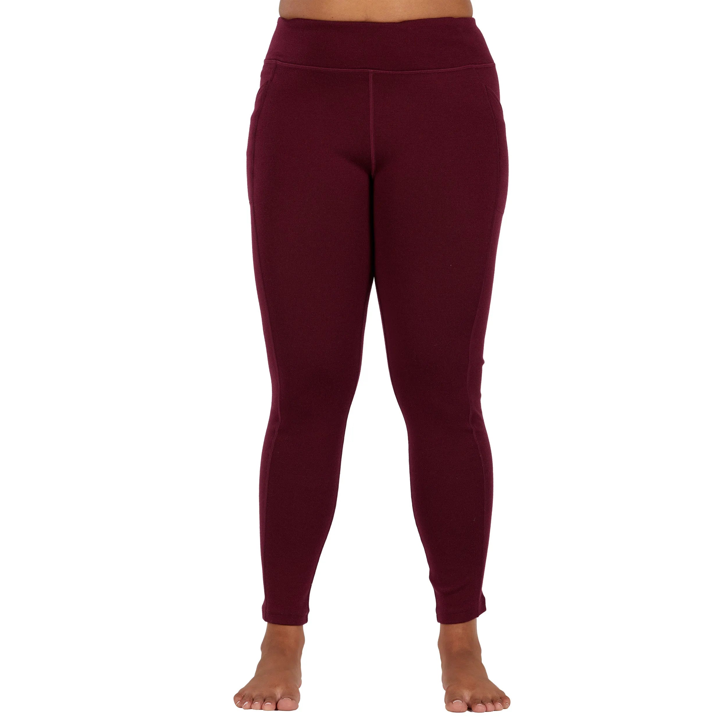 Women's Heavyweight Merino Wool Thermal Leggings - 100% Natural Base Layer Bottom