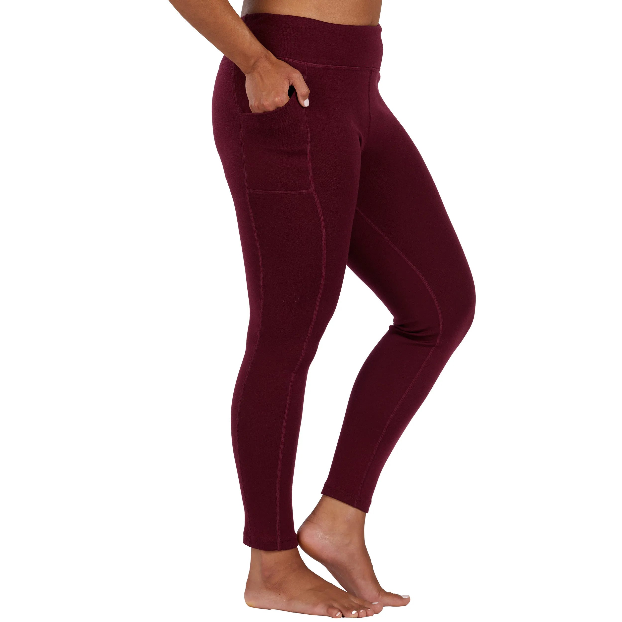 Women's Heavyweight Merino Wool Thermal Leggings - 100% Natural Base Layer Bottom