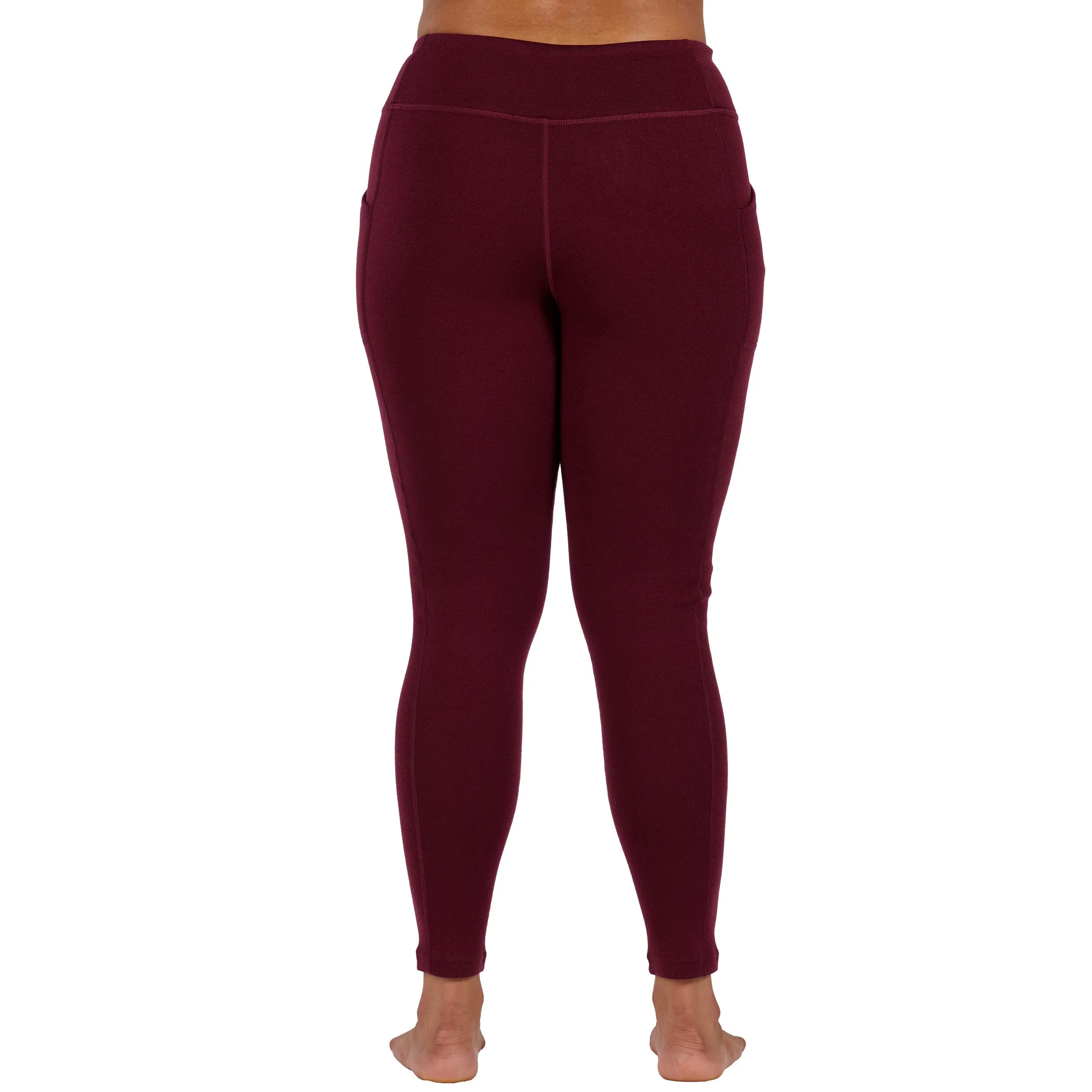Women's Heavyweight Merino Wool Thermal Leggings - 100% Natural Base Layer Bottom