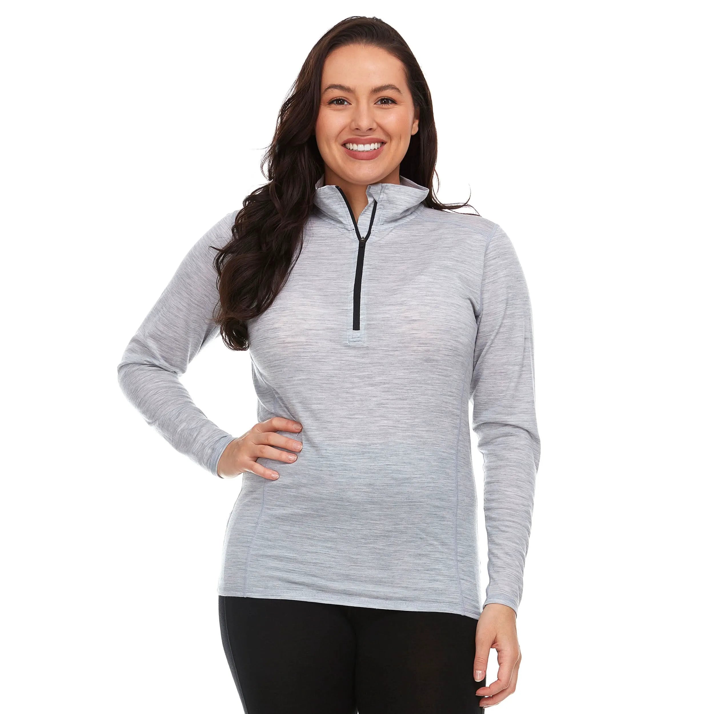 Microweight Women's Wool 1/4-Zip - Woolverino
