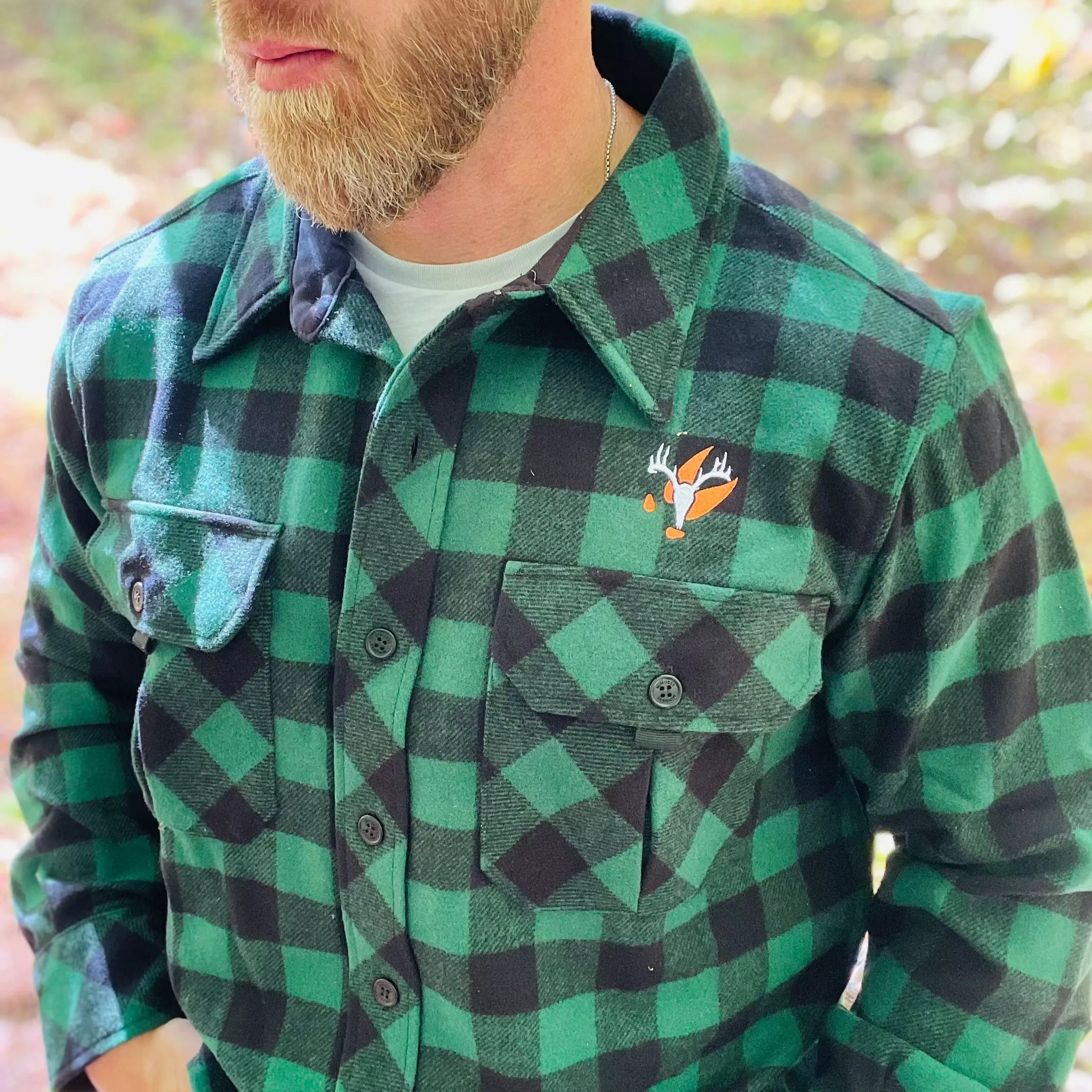 Big Woods Bucks Heavyweight Wool Guide Shirt Jacket - 34.4 oz