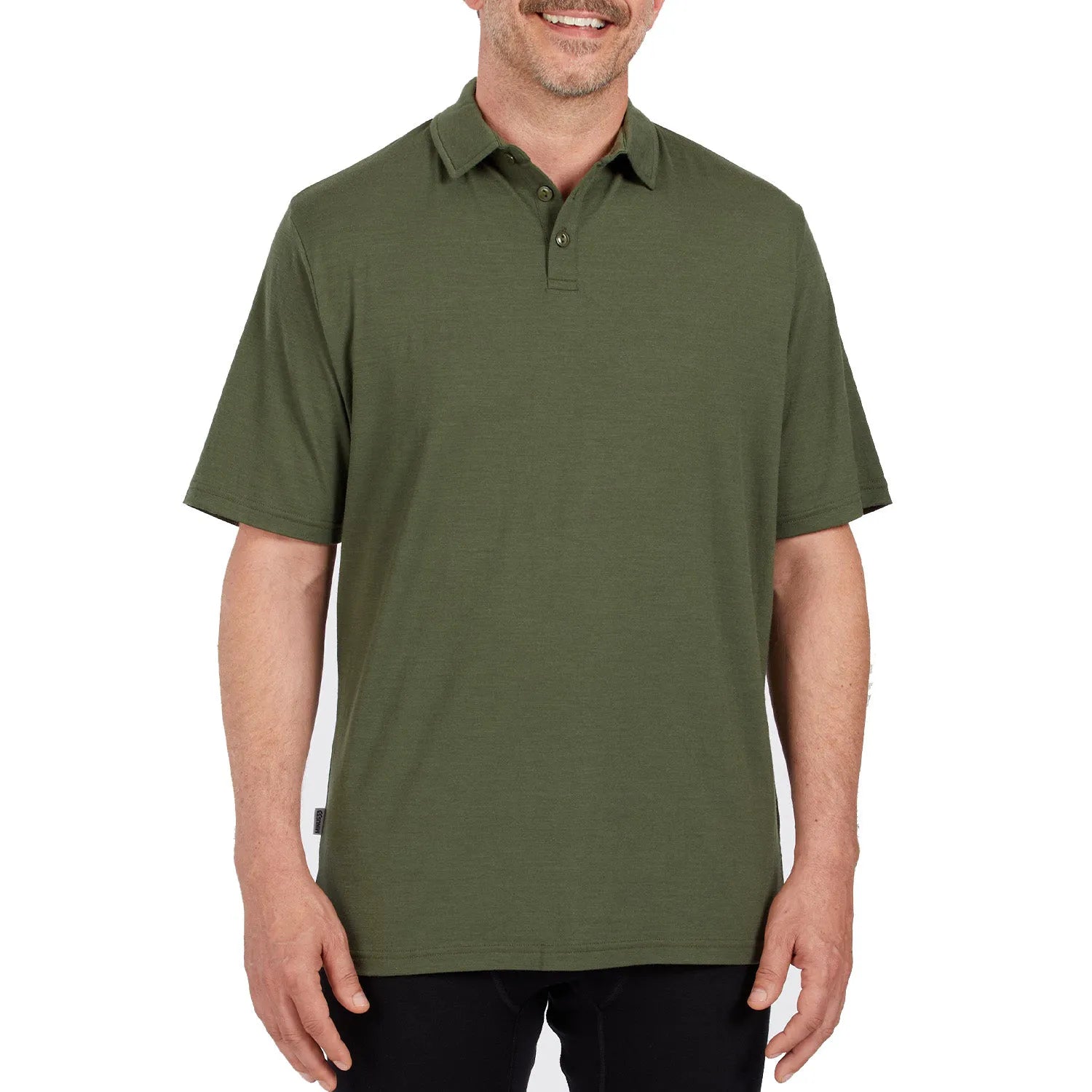 Microweight Men's Wool Polo - Woolverino