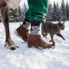 Santa Cat Socks - Micro Cushion Mini Crew