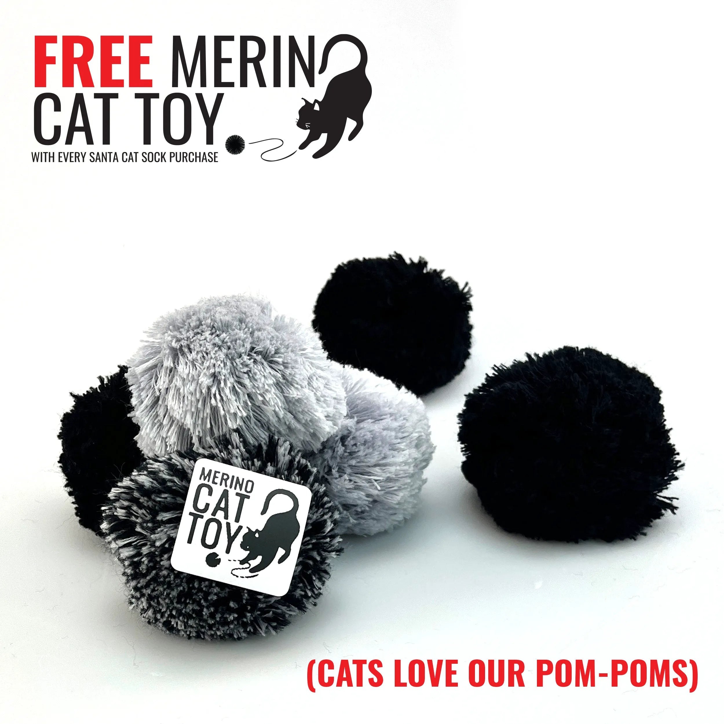 Santa Cat Socks - Micro Cushion Mini Crew