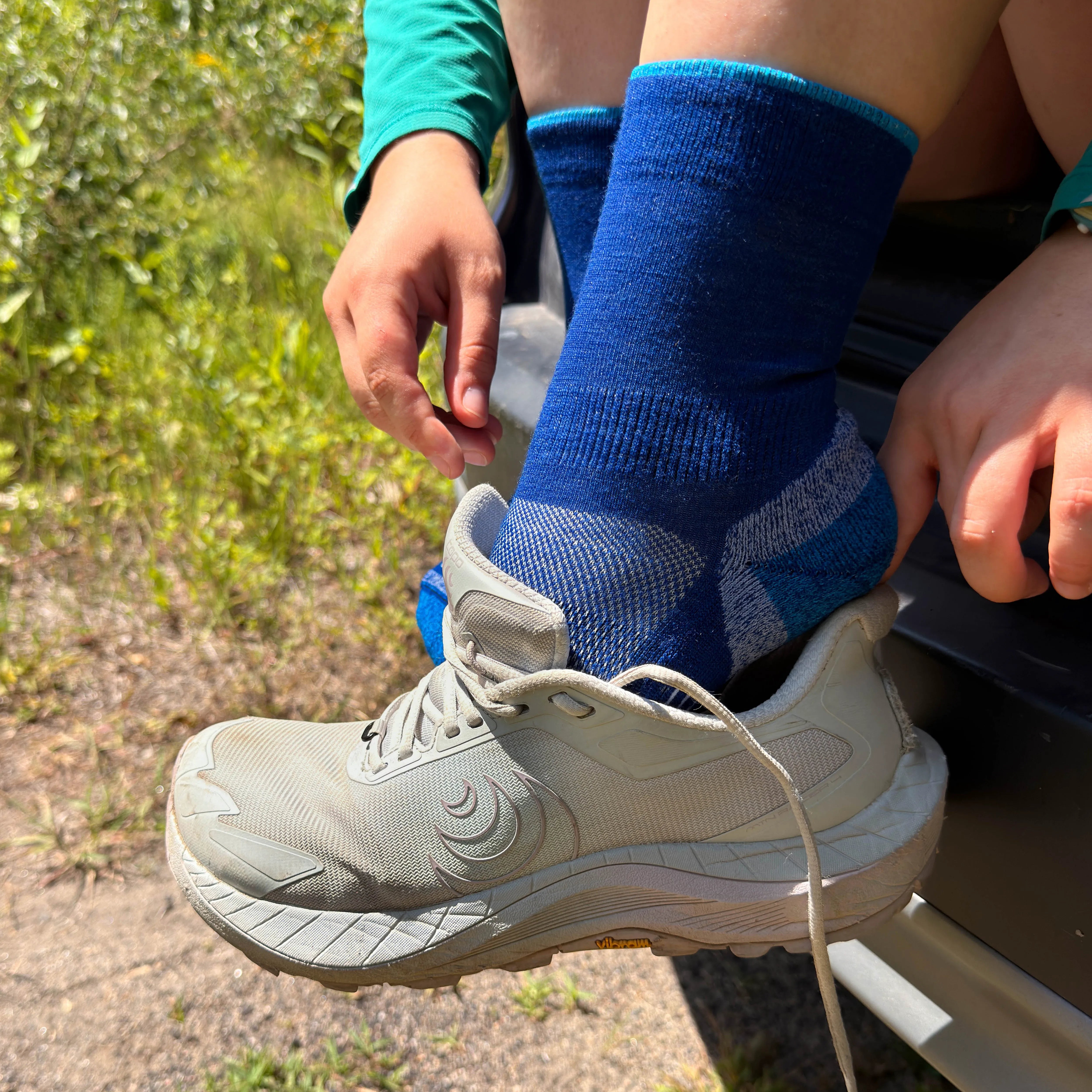 Merino Wool Trail Running Socks - Micro Cushion Mini Crew