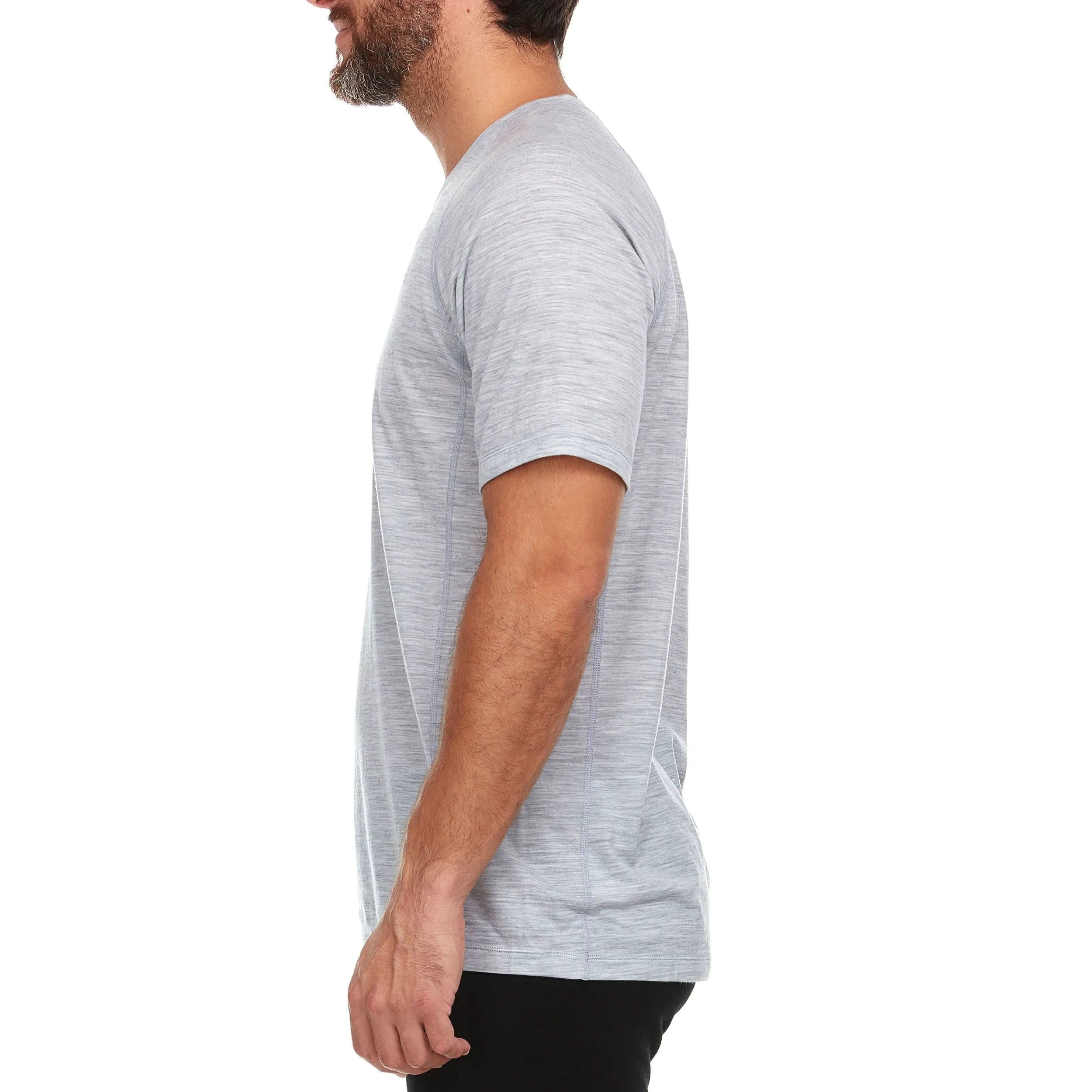 Men's Microweight Merino Wool V-Neck T-Shirt