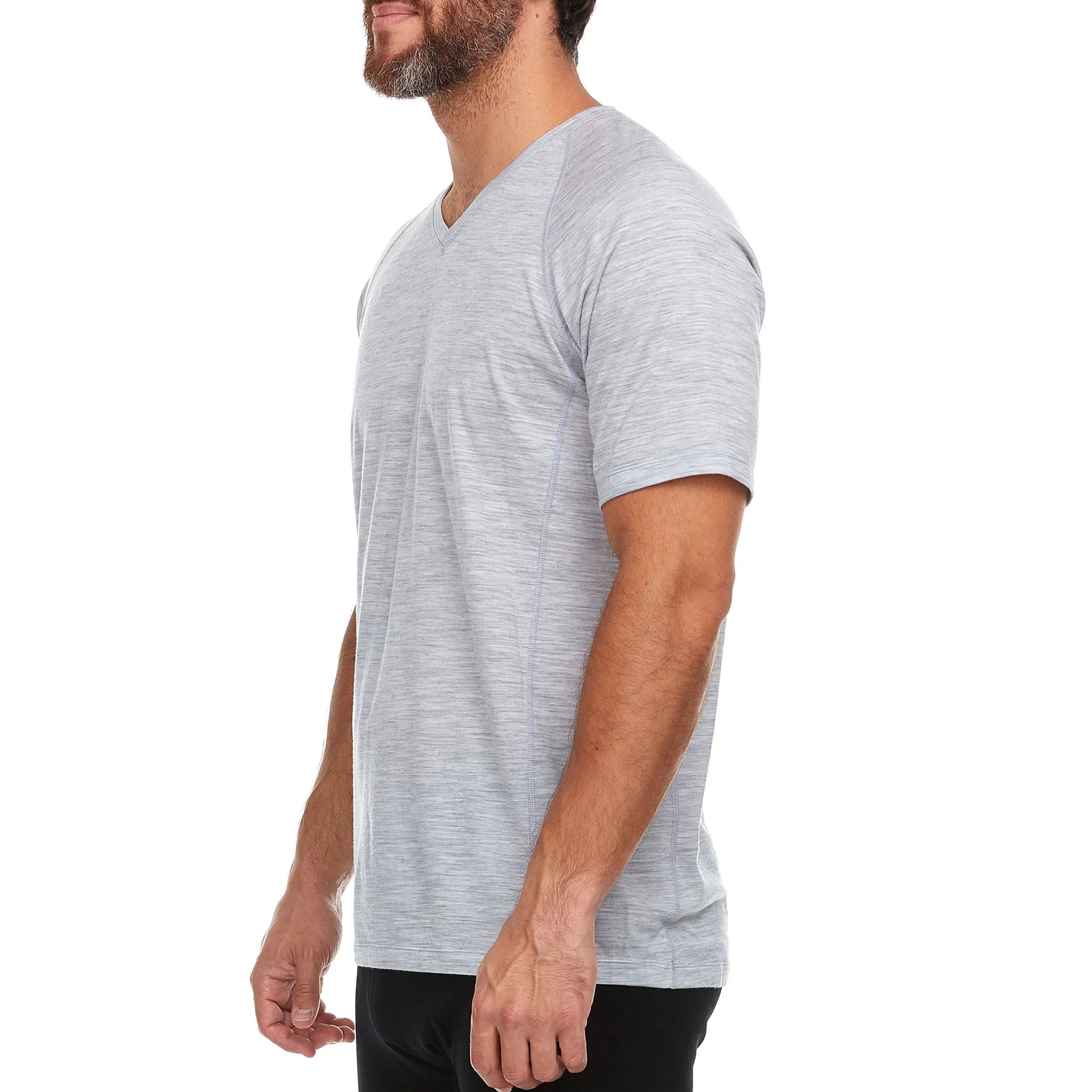Men's Microweight Merino Wool V-Neck T-Shirt
