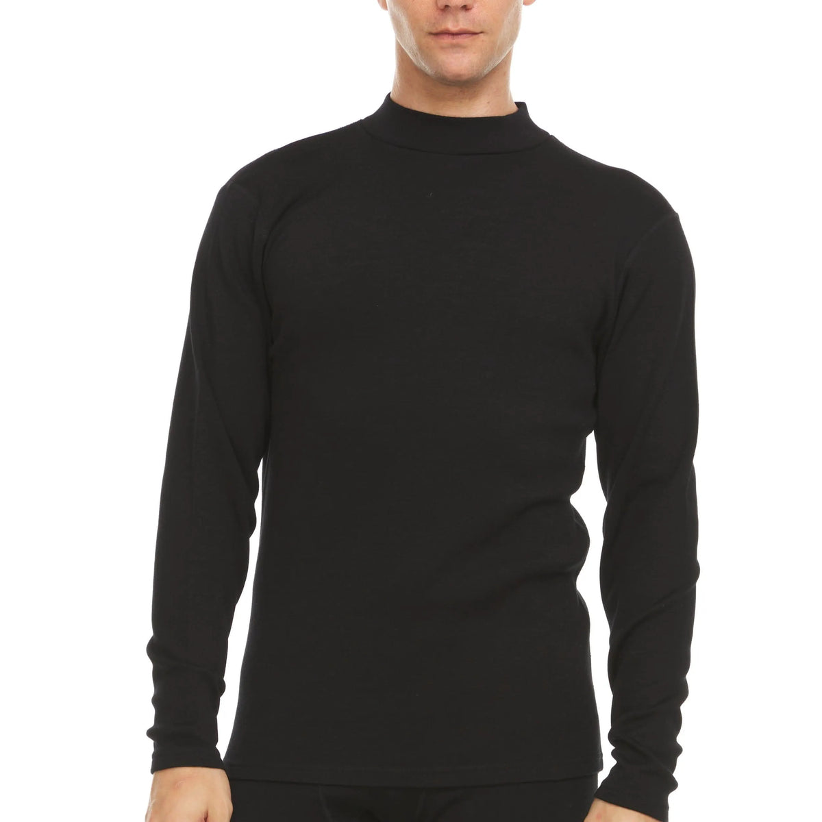 Men's Heavyweight Merino Wool Mock Neck | 100% Merino Wool