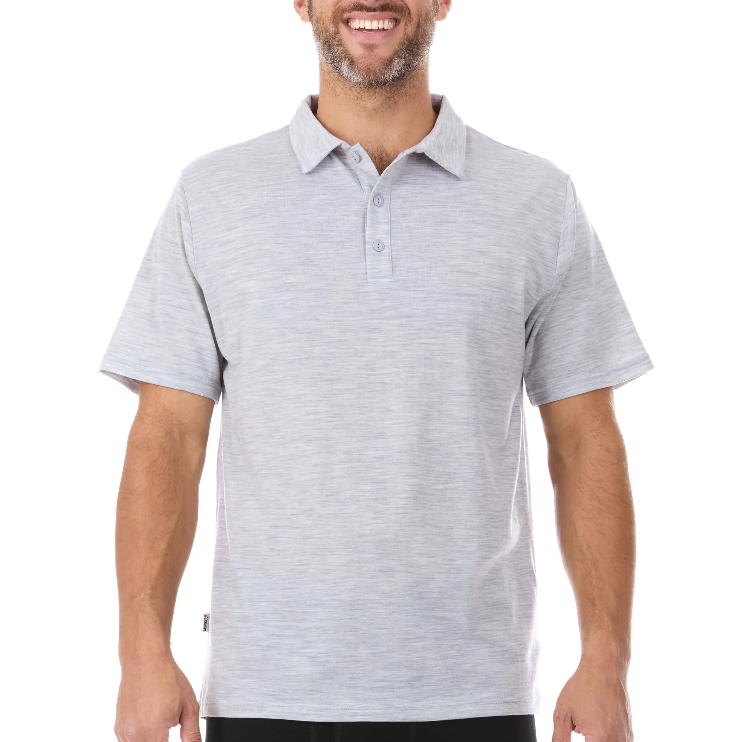 Microweight Men's Wool Polo - Woolverino