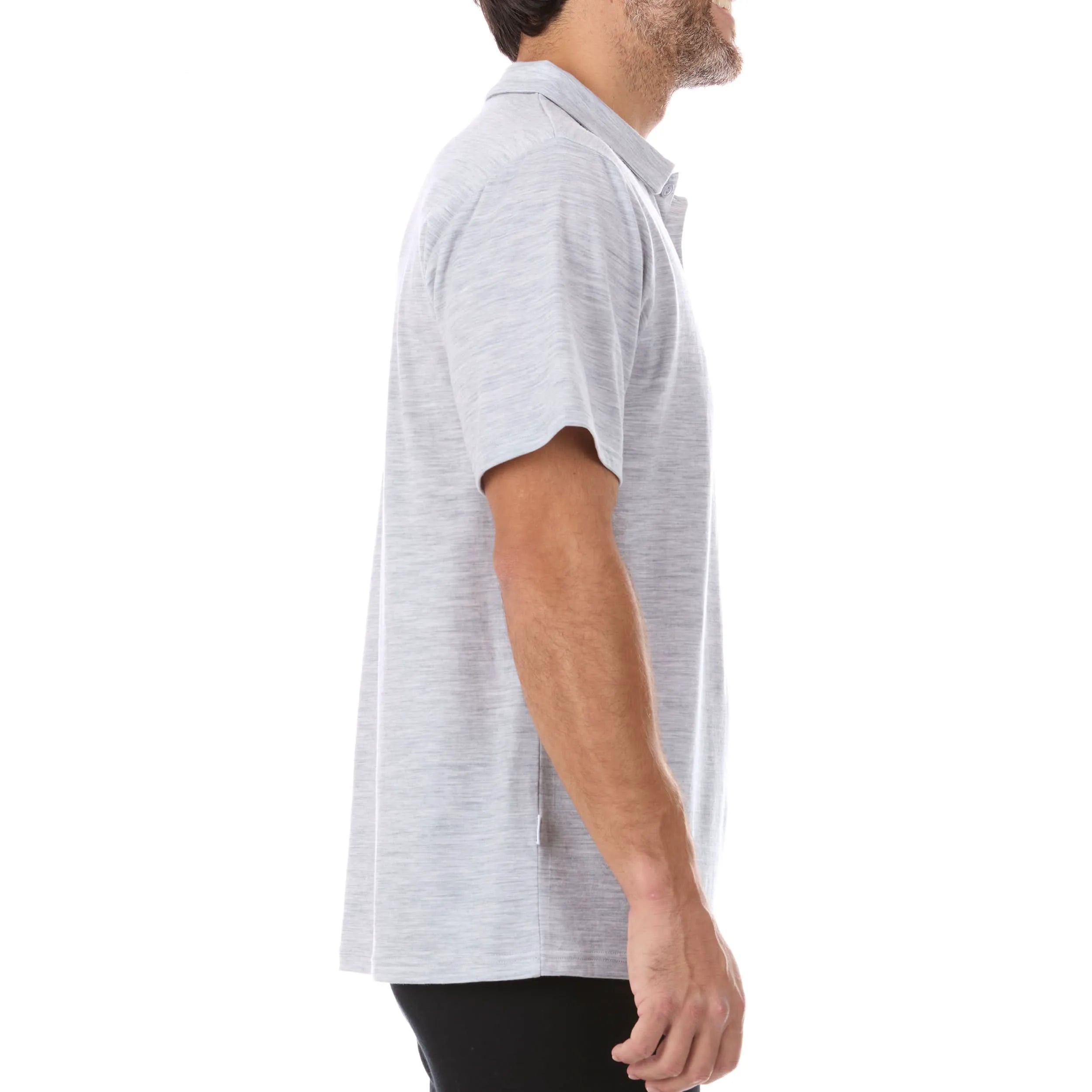 Microweight Men's Wool Polo - Woolverino