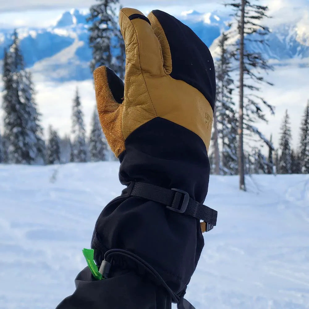 WoolTek 3-Finger Waterproof Ski Gloves