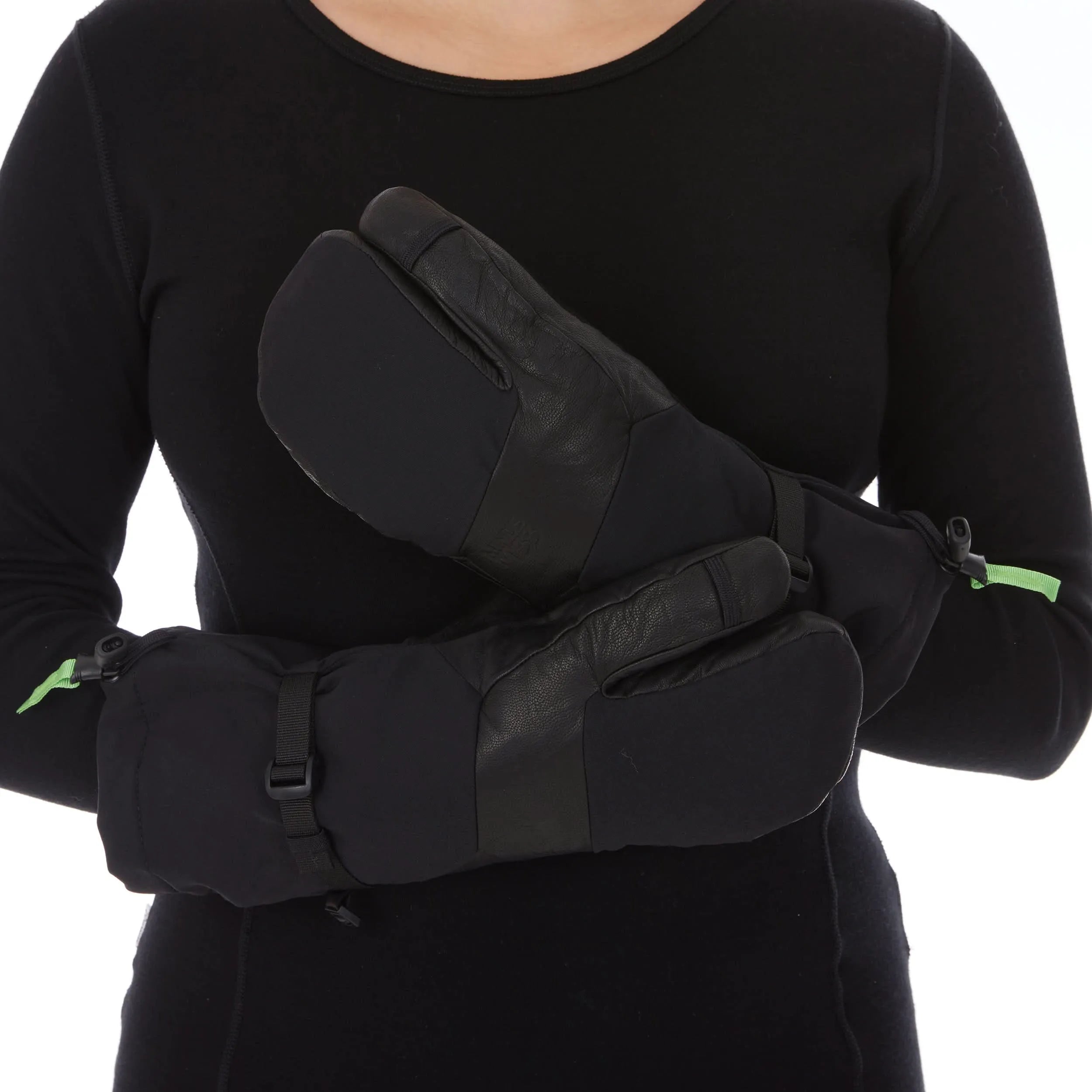 WoolTek 3-Finger Waterproof Ski Gloves