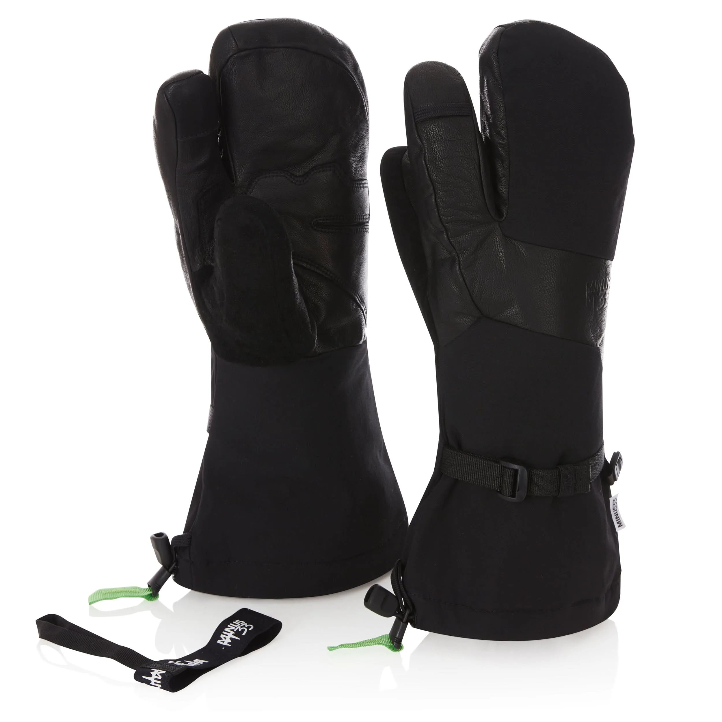 WoolTek 3-Finger Waterproof Ski Gloves