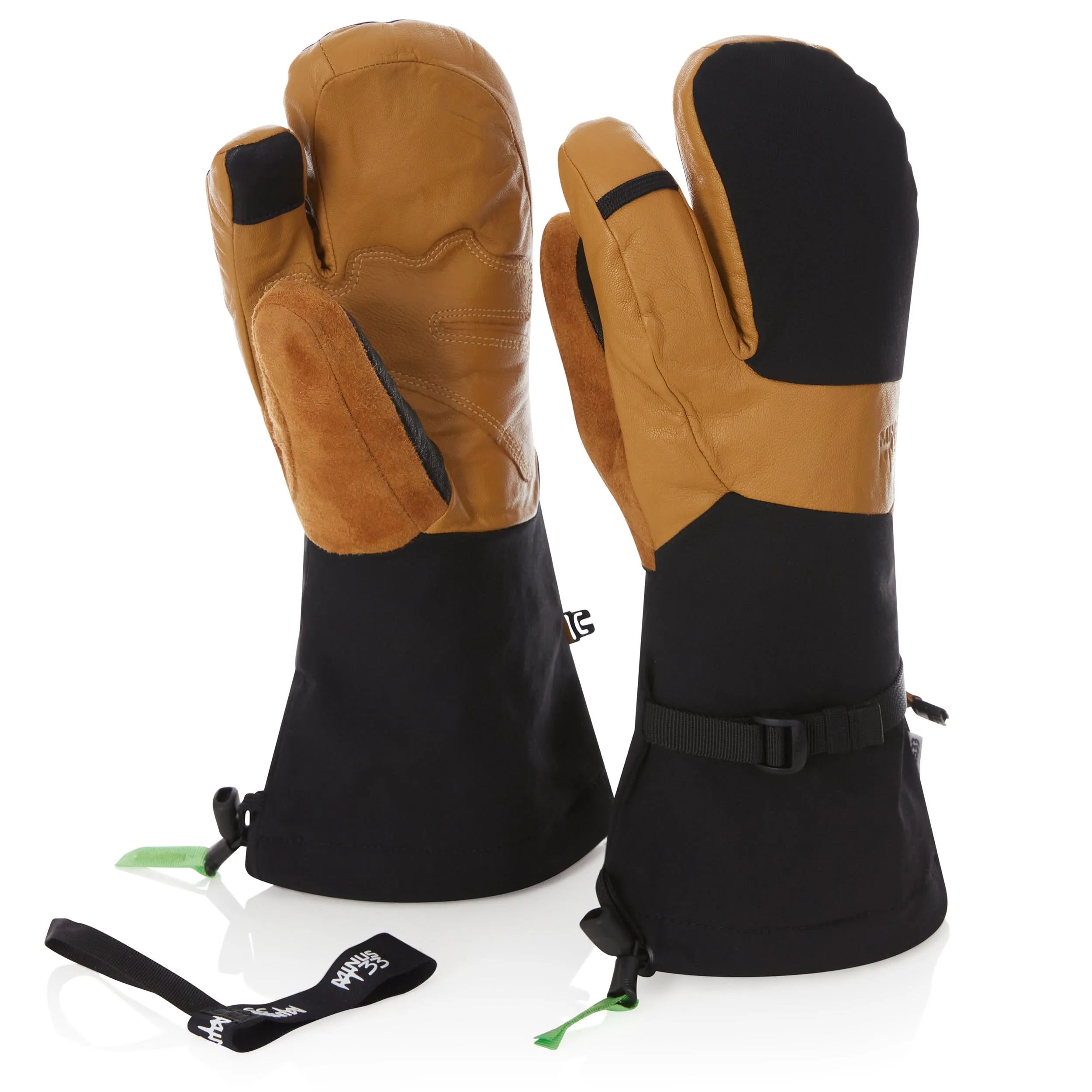 WoolTek 3-Finger Waterproof Ski Gloves