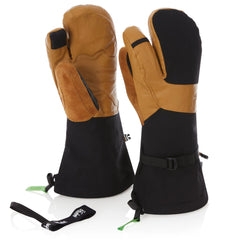 WoolTek 3-Finger Waterproof Ski Gloves